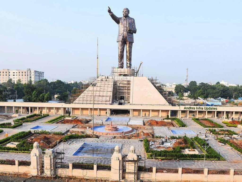 20240109 083145 Ambedkar statue unveiled in AP: దేశవ్యాప్తంగా APలో అత్యంత ఎత్తైన అంబేద్కర్ విగ్రహ ఆవిష్కరణ.